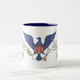 4 juli Eagle Tweekleurige Koffiemok