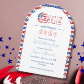 4 juli Een Amerikaanse kerel 1e verjaardag Kaart