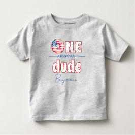 4 juli Een Amerikaanse kerel 1e verjaardag Kinder Shirts