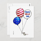 4 juli: een vrije dag. briefkaart (Voorkant / Achterkant)