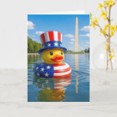 4 juli eend drijvend in de Reflecting Pool Kaart (Gele Bloem)