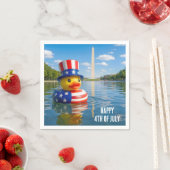 4 juli eend drijvend in de Reflecting Pool Servet (Insitu)