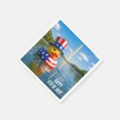 4 juli eend drijvend in de Reflecting Pool Servet (Hoek)