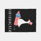 4 juli eend Vuurwerk Patriottische vierde juli Fleece Deken (Voorkant (Horizontaal))