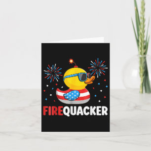 4 juli eend Vuurwerk Patriottische vierde juli Kaart