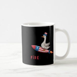 4 juli eend vuurwerk patriottische vierde juli koffiemok