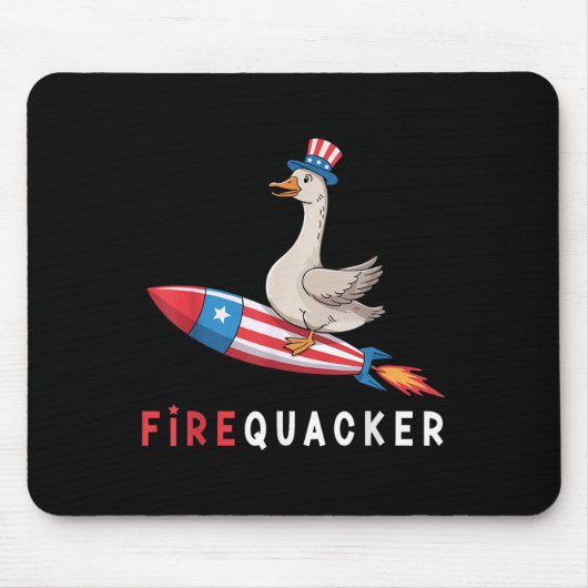 4 juli eend vuurwerk patriottische vierde juli muismat (Voorkant)