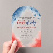 4 juli eenvoudige moderne acryl uitnodiging (Insitu (Draagbaar))