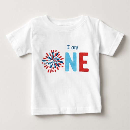 4 juli Eerste verjaardag Baby T-Shirt (Voorkant)