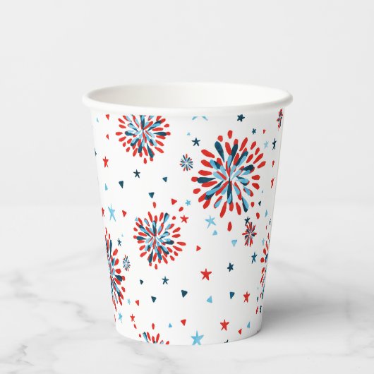 4 juli Eerste verjaardag Papieren Bekers (Achterkant)