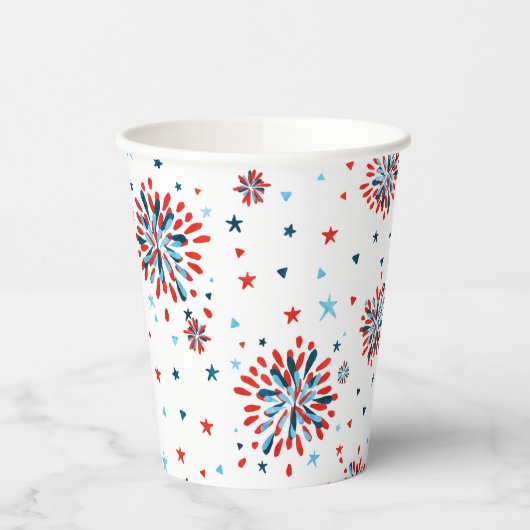 4 juli Eerste verjaardag Papieren Bekers (Links)