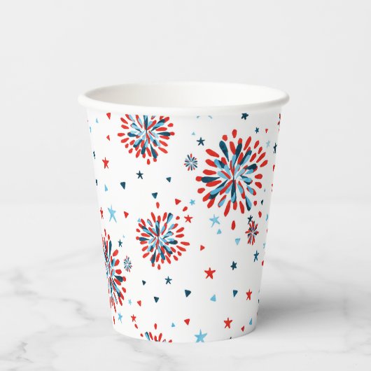 4 juli Eerste verjaardag Papieren Bekers (Voorkant)