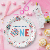 4 juli Eerste verjaardag Papieren Bordje (Feest)