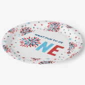 4 juli Eerste verjaardag Papieren Bordje (Gekanteld)