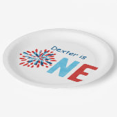 4 juli Eerste verjaardag Papieren Bordje (Gekanteld)