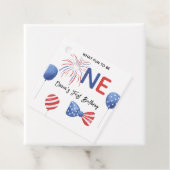 4 juli eerste verjaardagsfeestje bedankjes labels (In situ)