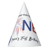 4 juli eerste verjaardagsfeestje feesthoedjes (Voorkant)