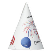 4 juli eerste verjaardagsfeestje feesthoedjes (Links)