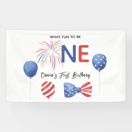 4 juli Eerste Verjaardagsfeestje Spandoek