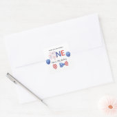 4 juli Eerste Verjaardagsfeestje Vierkante Sticker (Envelop)