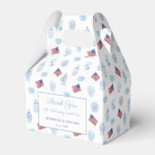 4 juli Elegante Chinoiserie American Flag Bruiloft Bedankdoosjes (Voorkant Zijde)