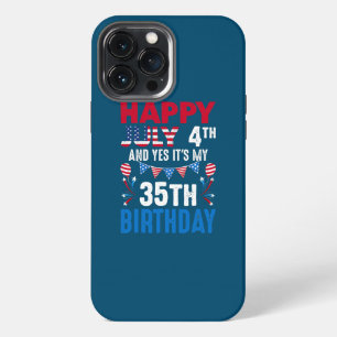 4 juli en ja, het is mijn 35e verjaardag Amerikaan iPhone 13 Pro Max Hoesje