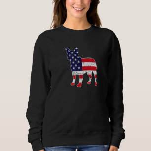 4 juli Engels Bulldog Graphic Patriotic Amer Trui