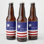 4 juli etiket met naam (Flessen)