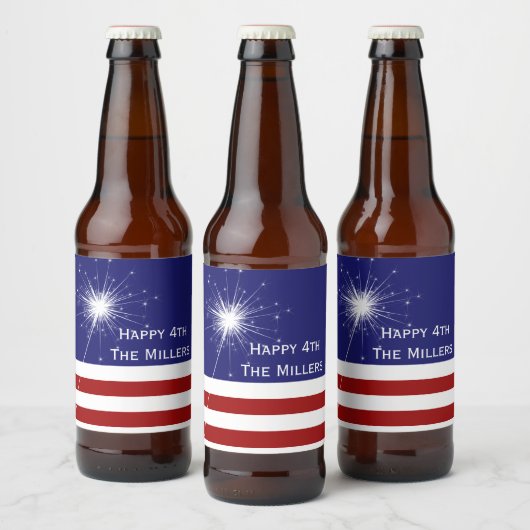 4 juli  etiket met naam (Flessen)