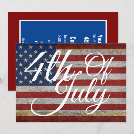 4 juli Evenementen Onafhankelijkheidsdag Viering Kaart (Voorkant / Achterkant)