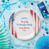 4 juli Familie BBQ Party Zomervakantie Papieren Bordje (Feest)