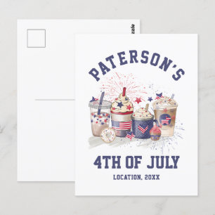 4 juli Familie Reünie Partij Onafhankelijkheidsdag Briefkaart