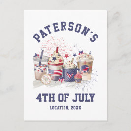 4 juli Familie Reünie Partij Onafhankelijkheidsdag Briefkaart