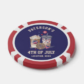 4 juli Familie Reünie Partij Onafhankelijkheidsdag Poker Chips (Enkel)