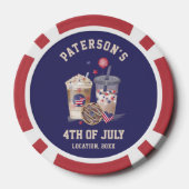 4 juli Familie Reünie Partij Onafhankelijkheidsdag Poker Chips (Achterkant)