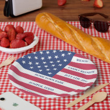 4 juli familie samenkomst papieren bord