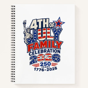 4 juli familiefeest 2026 250 jaar 1776 notitieboek