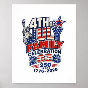 4 juli familiefeest 2026 250 jaar 1776 poster