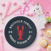 4 juli Family Seafood Boil Custom Papieren Bordje (Feest)