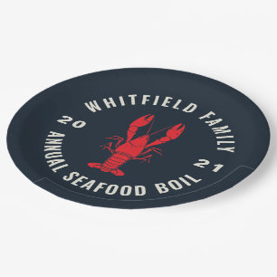 4 juli Family Seafood Boil Custom Papieren Bordje