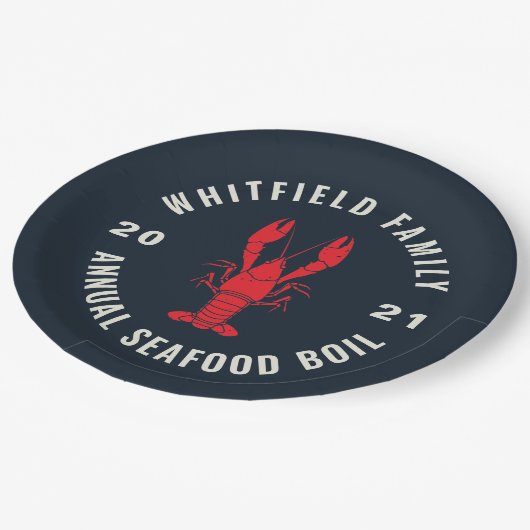 4 juli Family Seafood Boil Custom Papieren Bordje (Gekanteld)