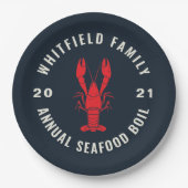 4 juli Family Seafood Boil Custom Papieren Bordje (Voorkant)