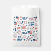 4 juli Favoriete tas 🇺🇸 | Vlag van de VS, Vuurwe Bedankzakje (Voorkant)