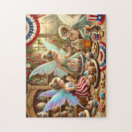 4 juli Feeën Theepartij Patriotische Dessert Tafel Legpuzzel