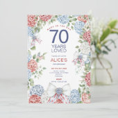 4 juli feest 70ste verjaardag, mijlpaal kaart (Staand voorkant)