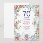 4 juli feest 70ste verjaardag, mijlpaal kaart (Voorkant / Achterkant)