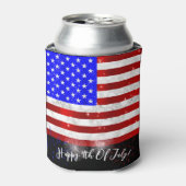 4 juli Feest - Amerikaanse vlag Blikjeskoeler (Blikje Voorkant)