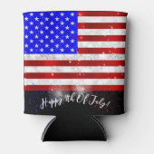 4 juli Feest - Amerikaanse vlag Blikjeskoeler (Voorkant)