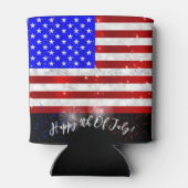 4 juli Feest - Amerikaanse vlag Blikjeskoeler (Achterkant)