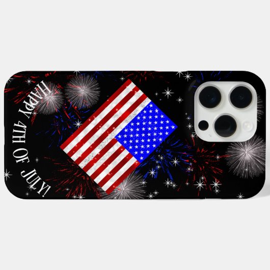 4 juli Feest - Amerikaanse vlag Case-Mate iPhone Case (Achterkant (horizontaal))